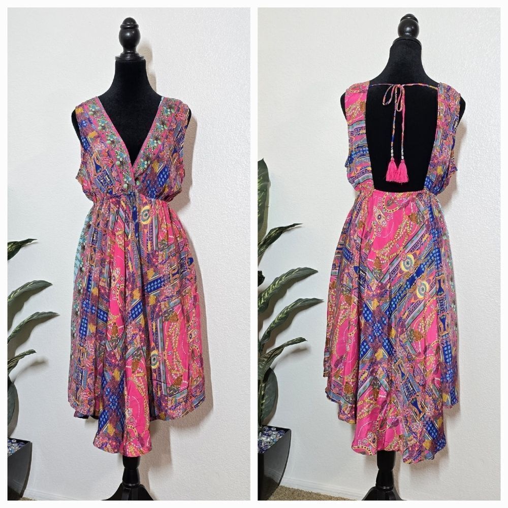 🌿"India Boutique" floral summer dress.